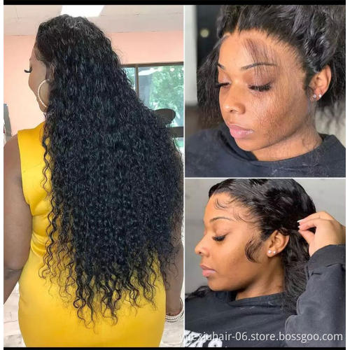 5x5 lace Closure curly Wig Factory Price Swiss  Wigs virgin hair Natural Color Wholesale Human wigs150%density